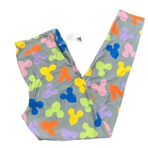 Disney Parks Women's Active Leggings Mickey Shaped Balloons Gray Size Medium NWT
